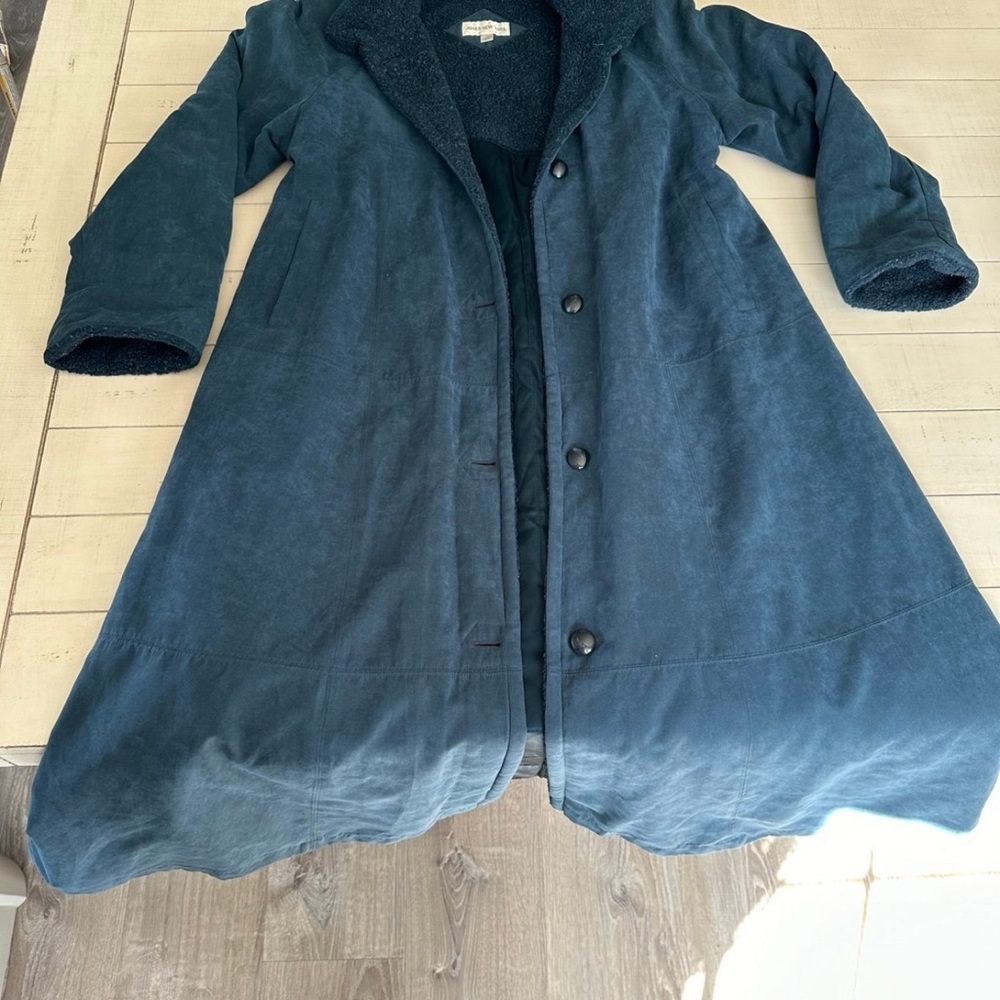 Vintage Blue Suede Coat